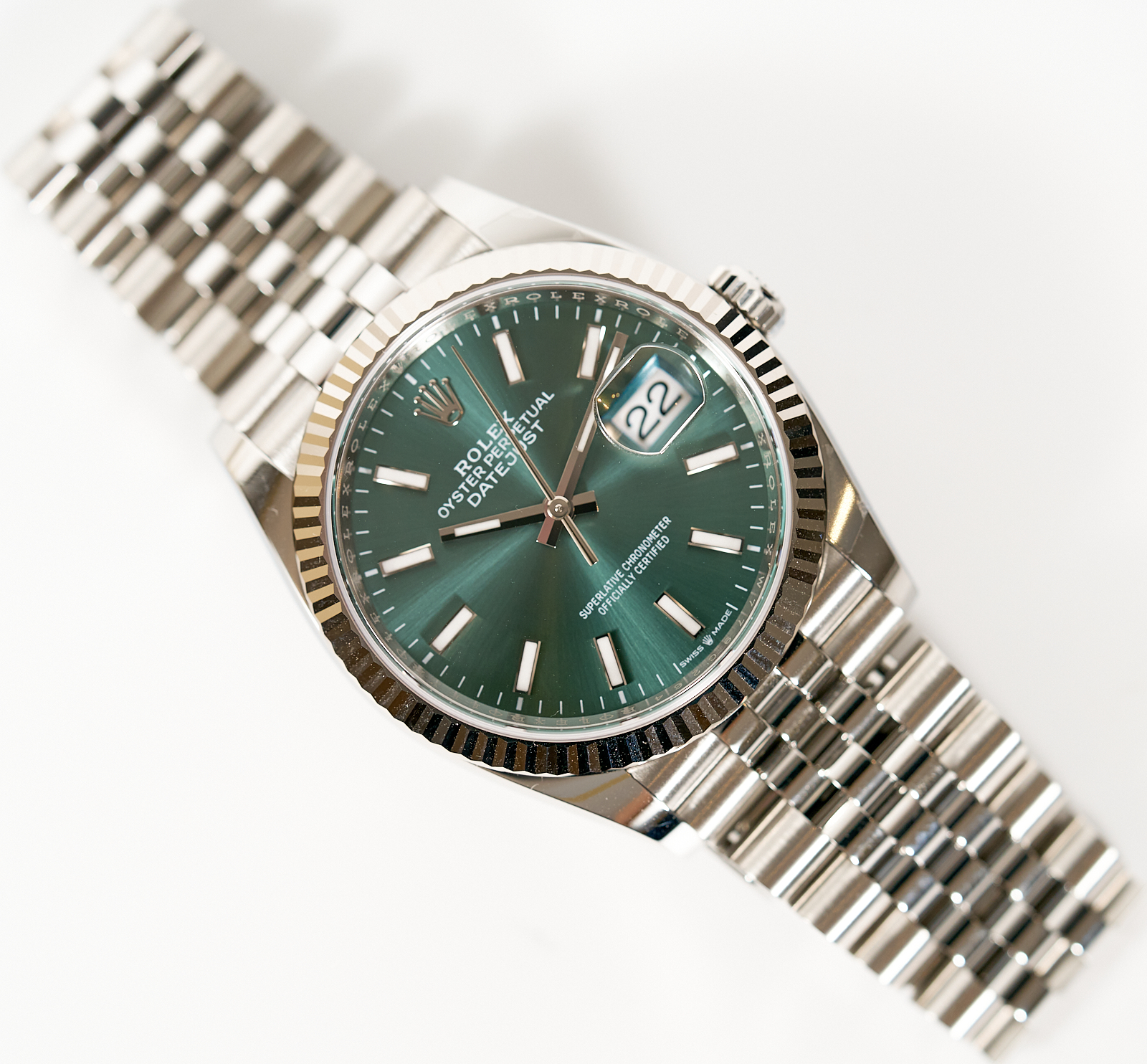 Rolex Date Just 36 "Mint Green" 126234 - Image 7