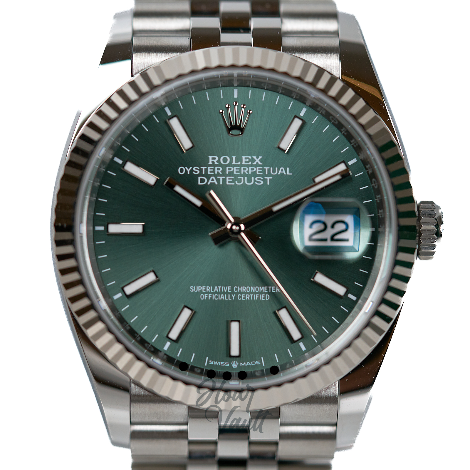 Rolex Date Just 36 "Mint Green" 126234 - Image 1