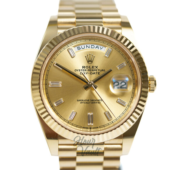 Rolex Day Date 40 228238 Champagne Diamond Dial