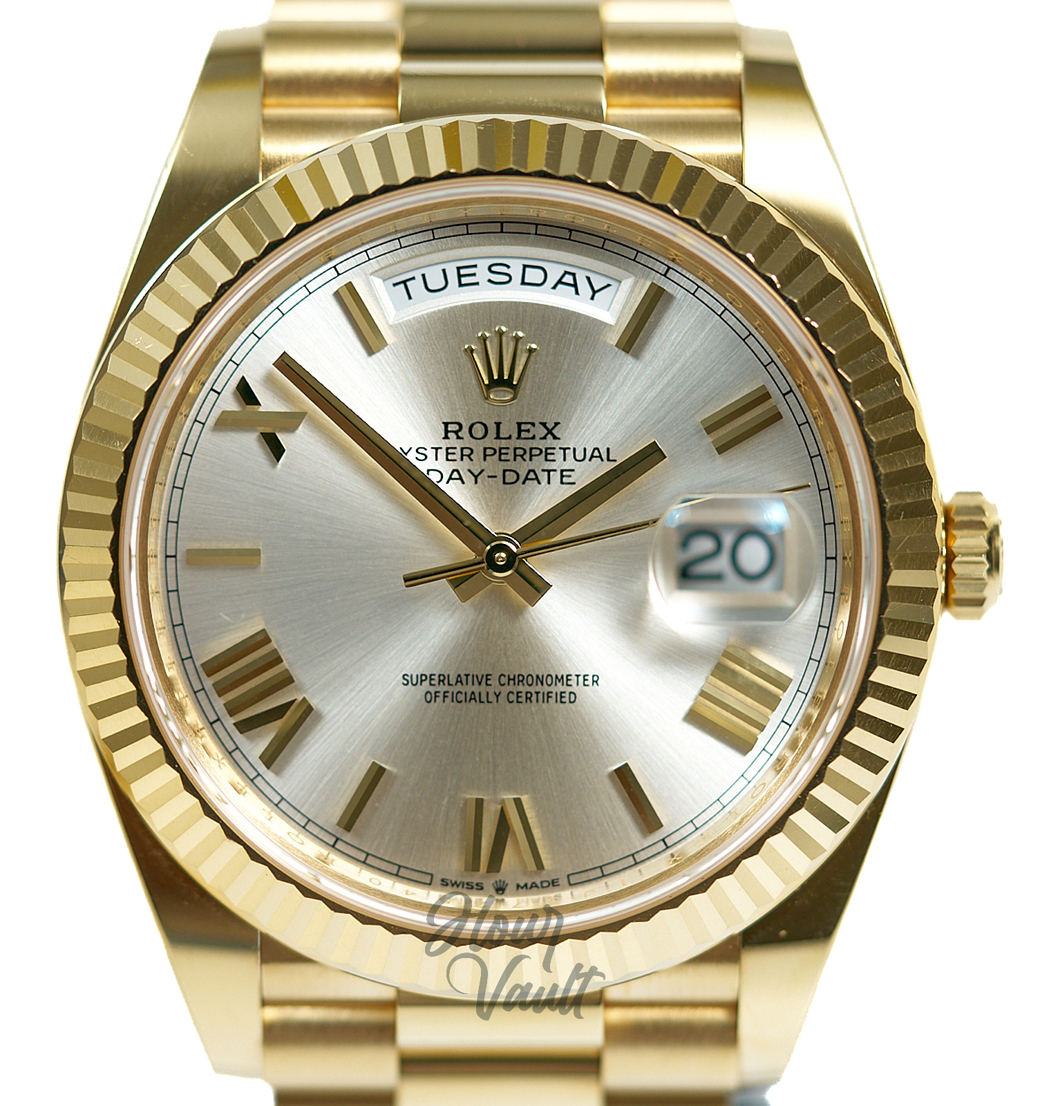 2023 Rolex Day Date 40 228238 Silver Roman Dial - Image 1