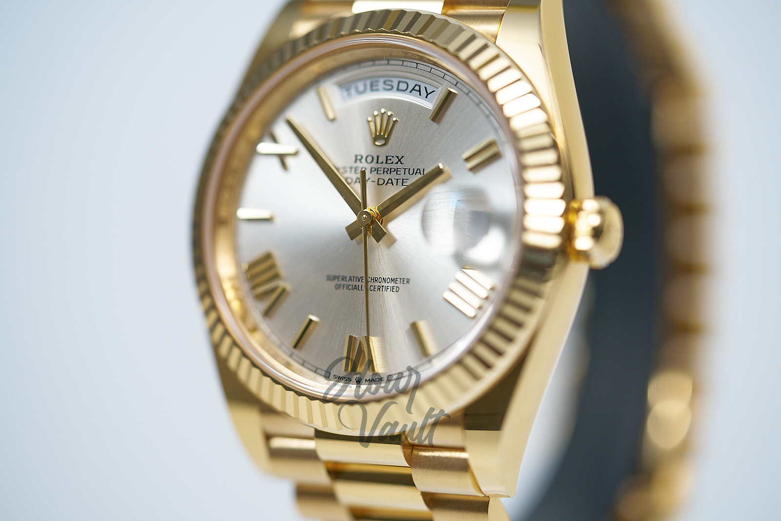 2023 Rolex Day Date 40 228238 Silver Roman Dial - Image 3