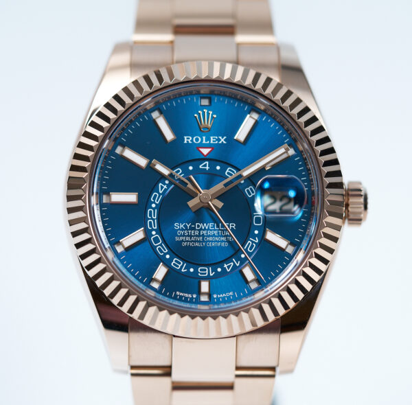 2025 Rolex Skydweller Rose Gold 42MM Blue Dial 336935