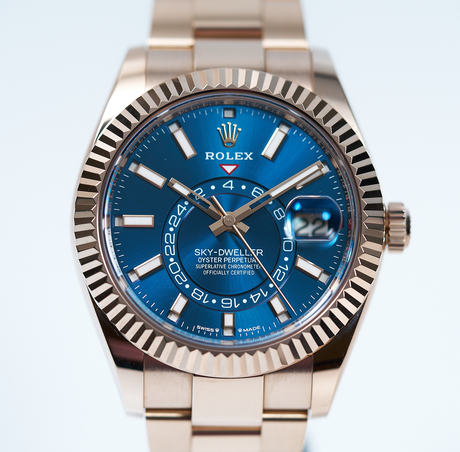 2025 Rolex Skydweller Rose Gold 42MM Blue Dial 336935 - Image 3